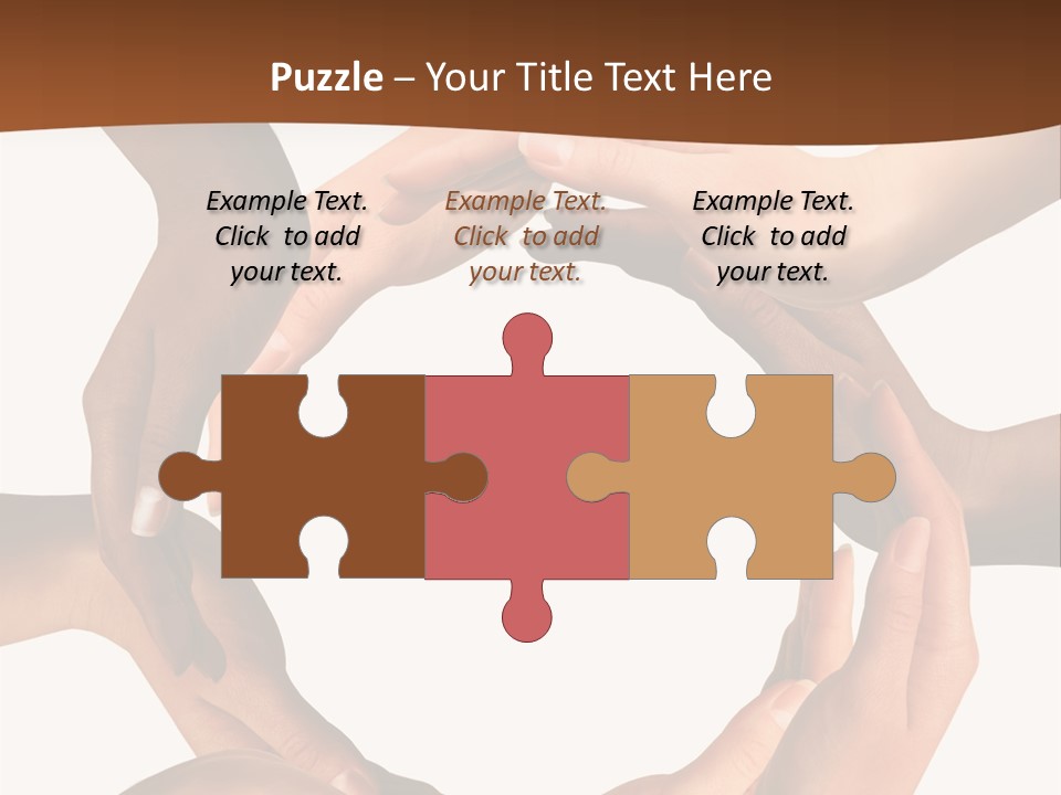 A Group Of Hands Holding Each Other In A Circle PowerPoint Template