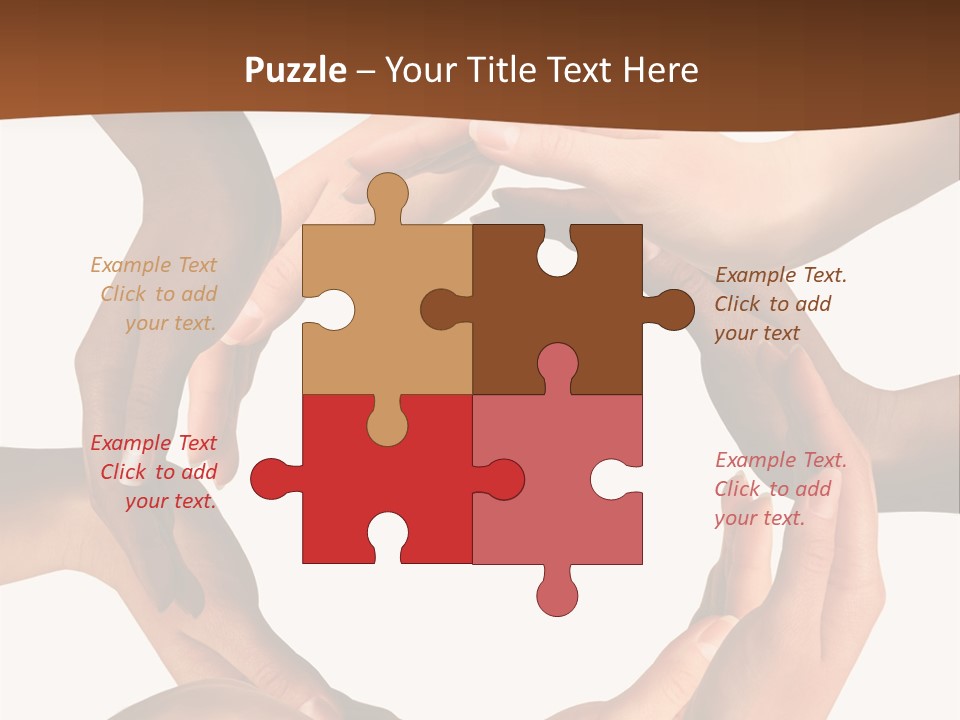 A Group Of Hands Holding Each Other In A Circle PowerPoint Template