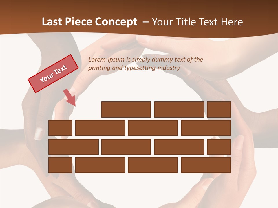 A Group Of Hands Holding Each Other In A Circle PowerPoint Template