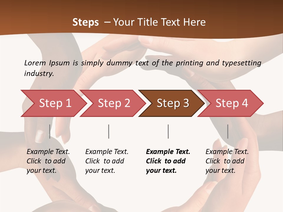 A Group Of Hands Holding Each Other In A Circle PowerPoint Template