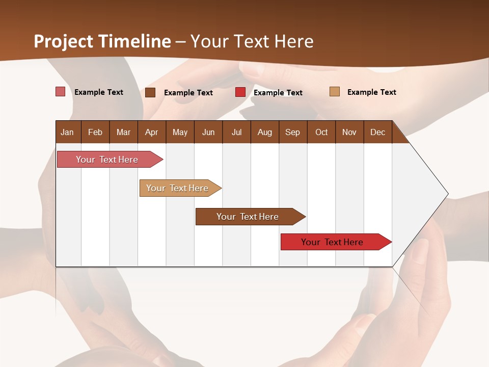 A Group Of Hands Holding Each Other In A Circle PowerPoint Template