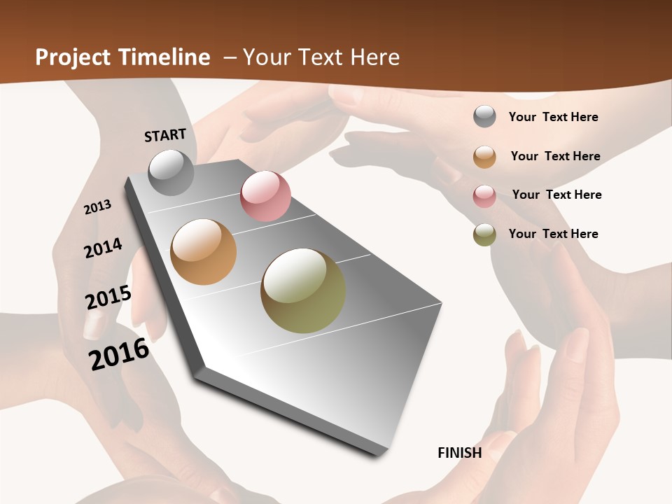 A Group Of Hands Holding Each Other In A Circle PowerPoint Template