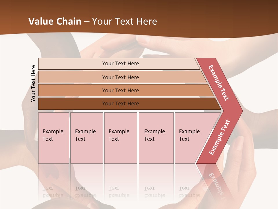 A Group Of Hands Holding Each Other In A Circle PowerPoint Template