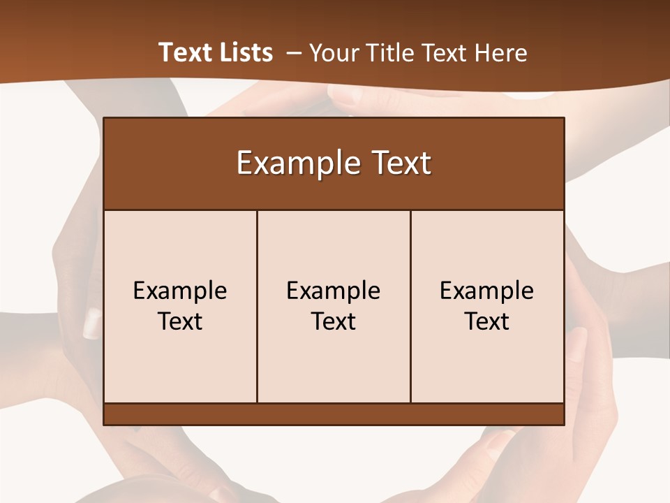 A Group Of Hands Holding Each Other In A Circle PowerPoint Template