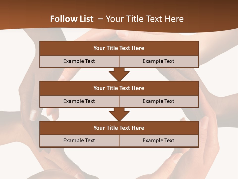 A Group Of Hands Holding Each Other In A Circle PowerPoint Template