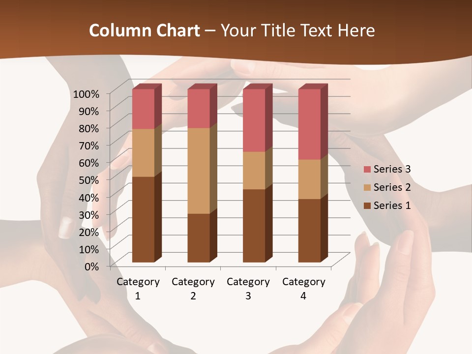 A Group Of Hands Holding Each Other In A Circle PowerPoint Template