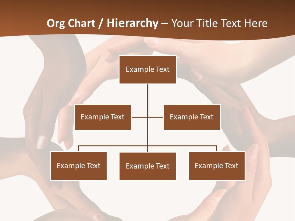 A Group Of Hands Holding Each Other In A Circle PowerPoint Template