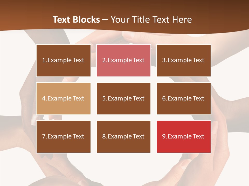 A Group Of Hands Holding Each Other In A Circle PowerPoint Template