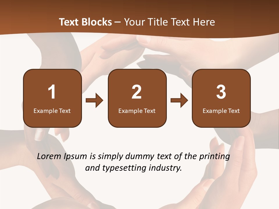 A Group Of Hands Holding Each Other In A Circle PowerPoint Template
