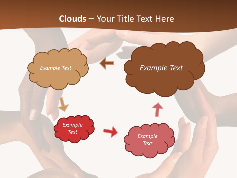 A Group Of Hands Holding Each Other In A Circle PowerPoint Template