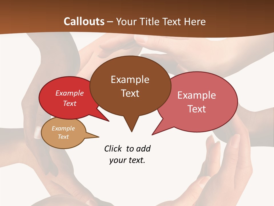 A Group Of Hands Holding Each Other In A Circle PowerPoint Template