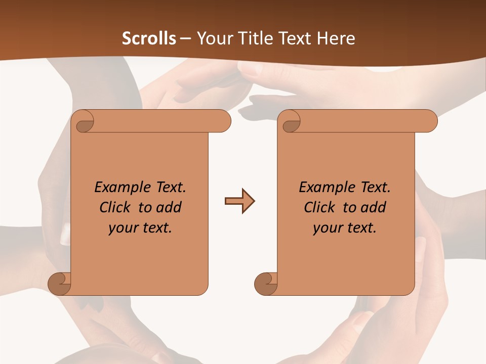 A Group Of Hands Holding Each Other In A Circle PowerPoint Template