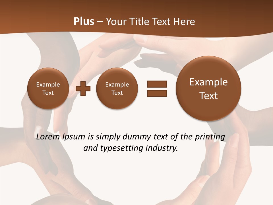 A Group Of Hands Holding Each Other In A Circle PowerPoint Template