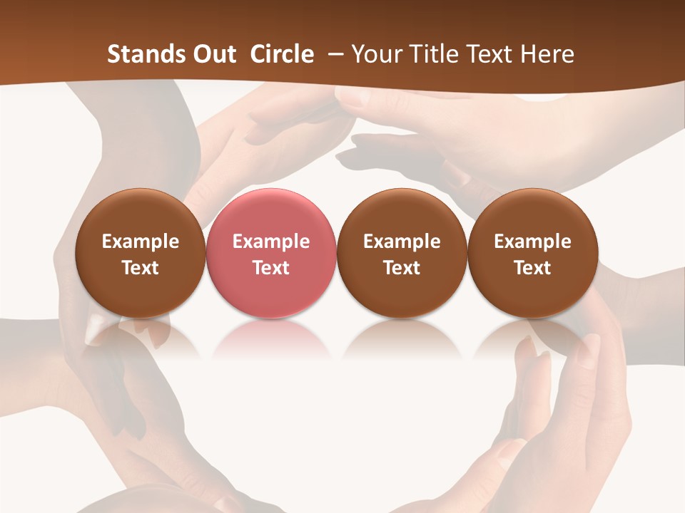 A Group Of Hands Holding Each Other In A Circle PowerPoint Template