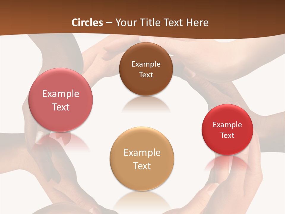 A Group Of Hands Holding Each Other In A Circle PowerPoint Template
