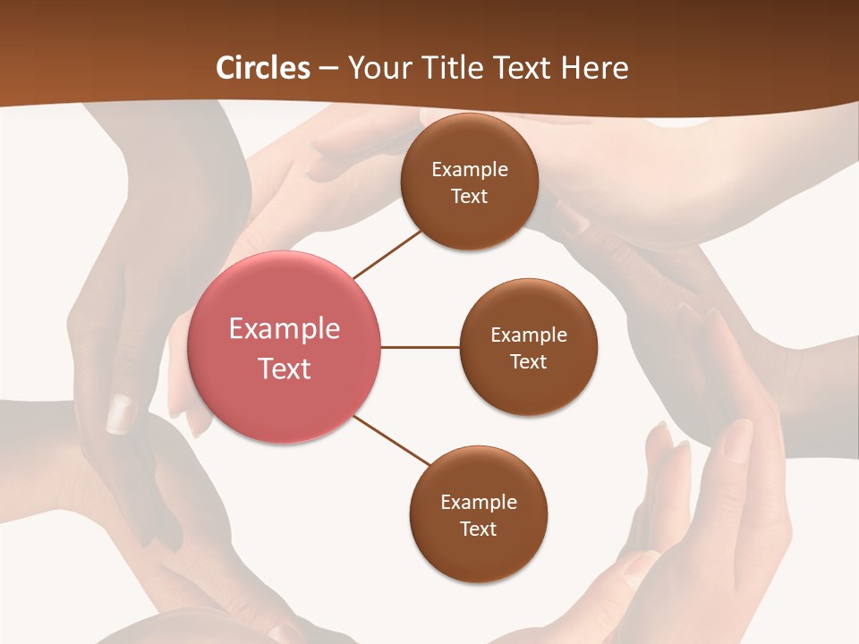 A Group Of Hands Holding Each Other In A Circle PowerPoint Template