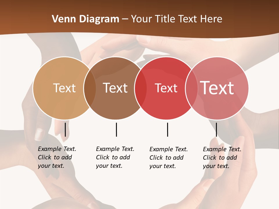 A Group Of Hands Holding Each Other In A Circle PowerPoint Template