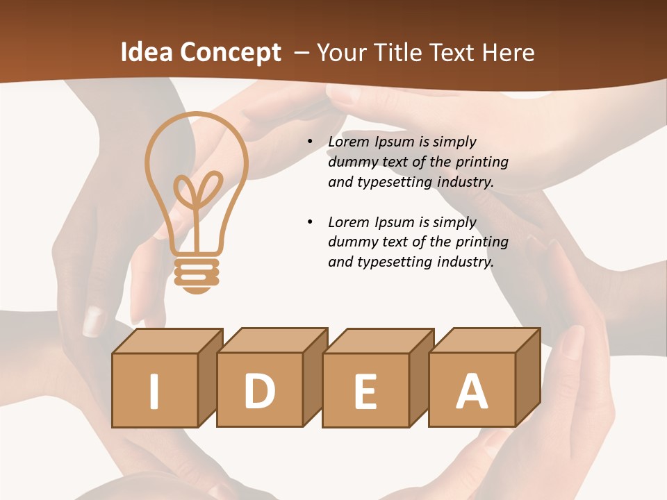 A Group Of Hands Holding Each Other In A Circle PowerPoint Template
