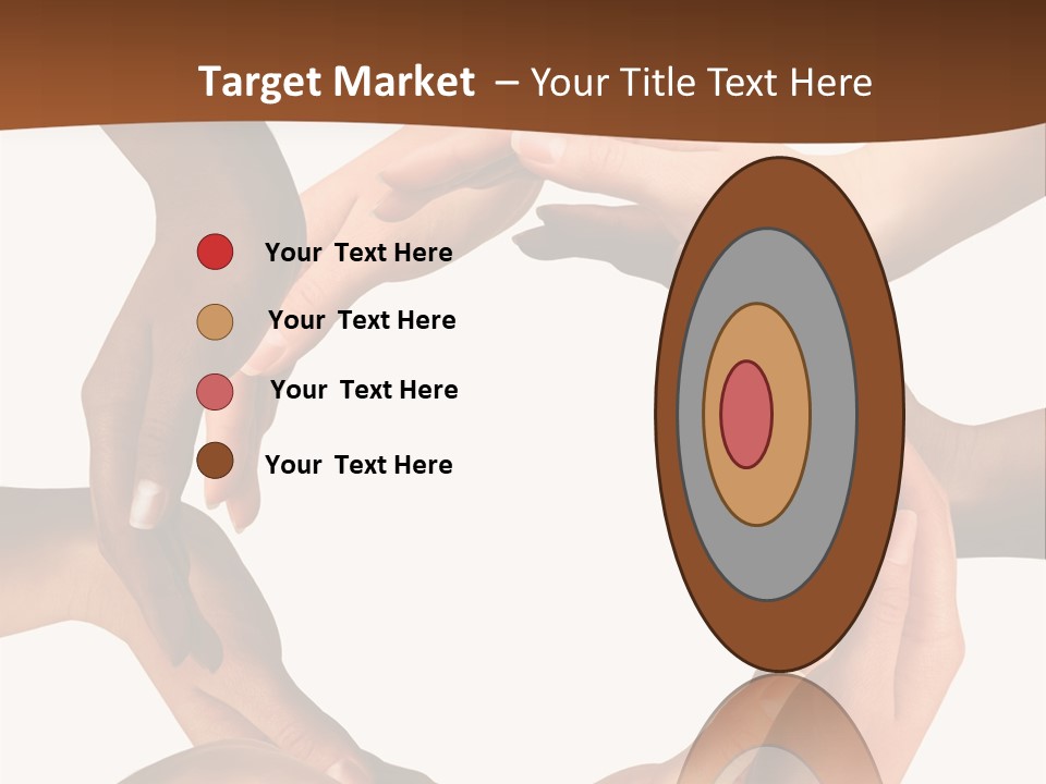 A Group Of Hands Holding Each Other In A Circle PowerPoint Template