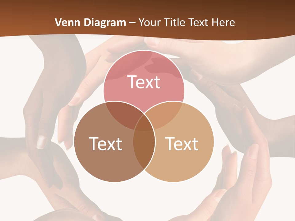 A Group Of Hands Holding Each Other In A Circle PowerPoint Template