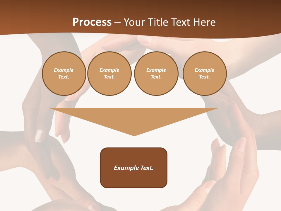 A Group Of Hands Holding Each Other In A Circle PowerPoint Template