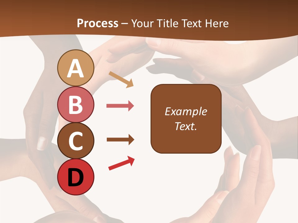 A Group Of Hands Holding Each Other In A Circle PowerPoint Template