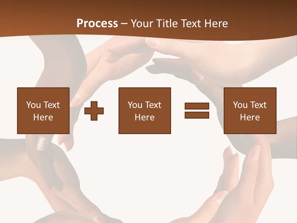 A Group Of Hands Holding Each Other In A Circle PowerPoint Template