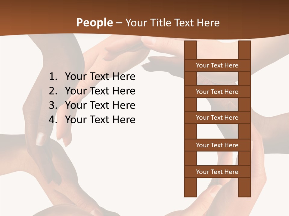 A Group Of Hands Holding Each Other In A Circle PowerPoint Template