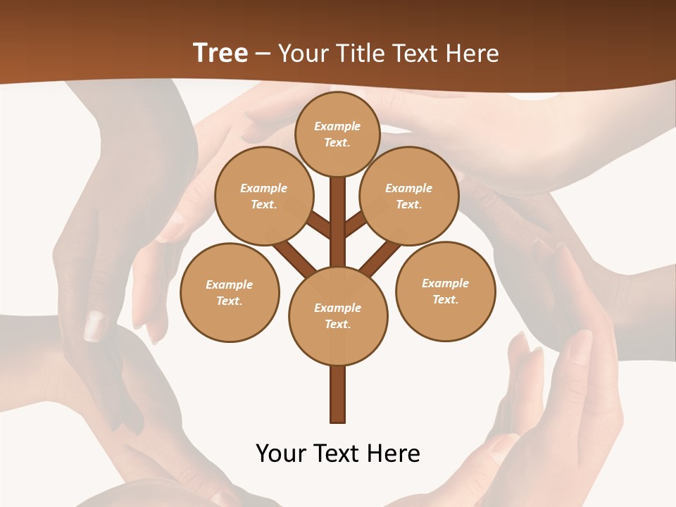 A Group Of Hands Holding Each Other In A Circle PowerPoint Template