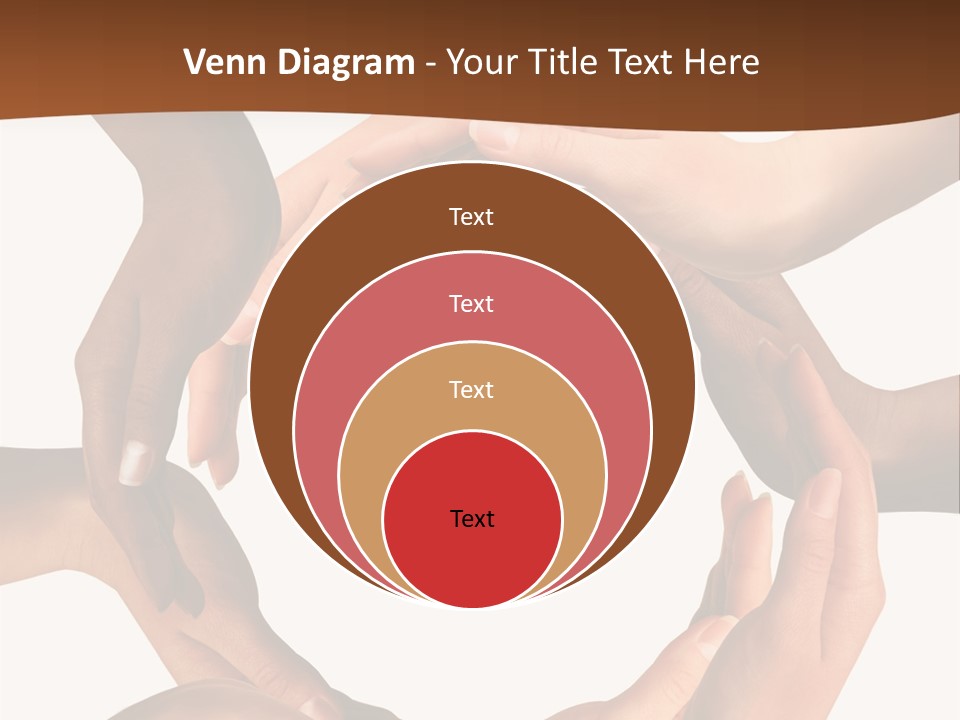 A Group Of Hands Holding Each Other In A Circle PowerPoint Template