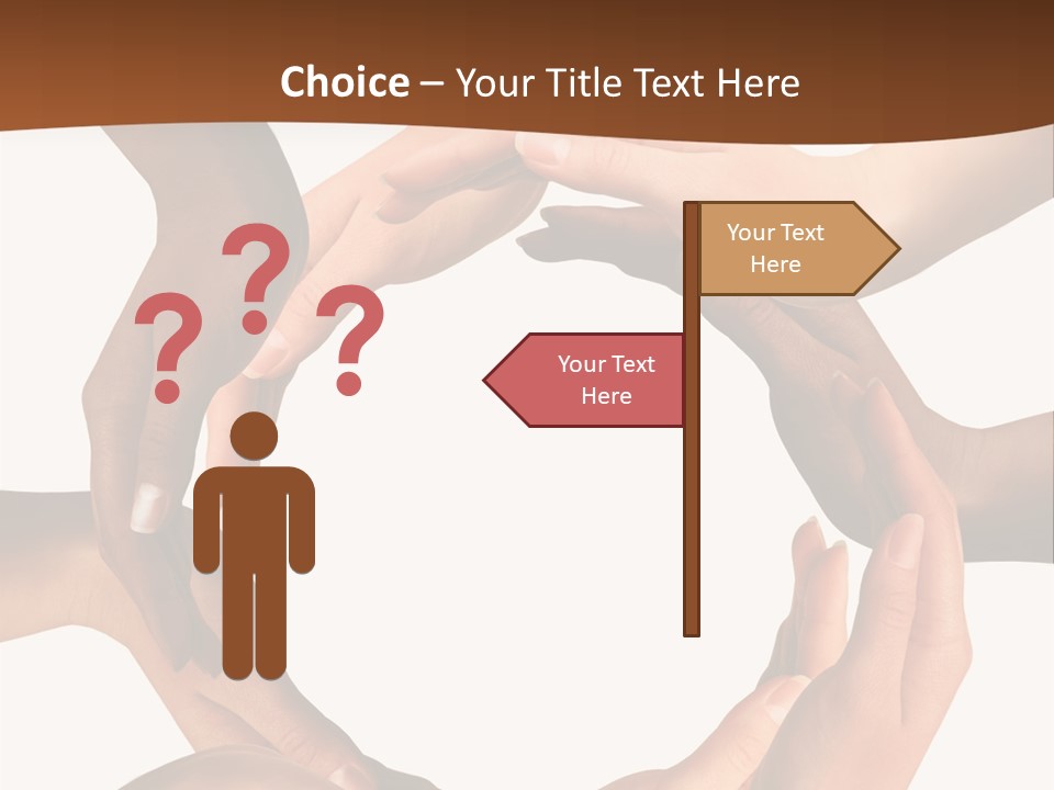 A Group Of Hands Holding Each Other In A Circle PowerPoint Template