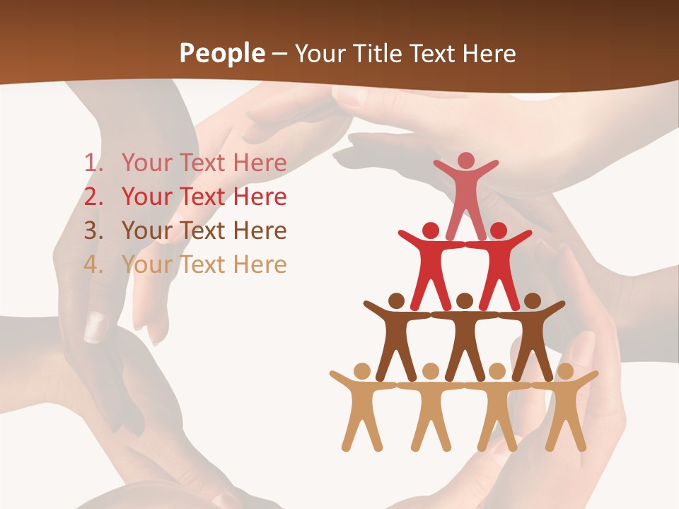 A Group Of Hands Holding Each Other In A Circle PowerPoint Template