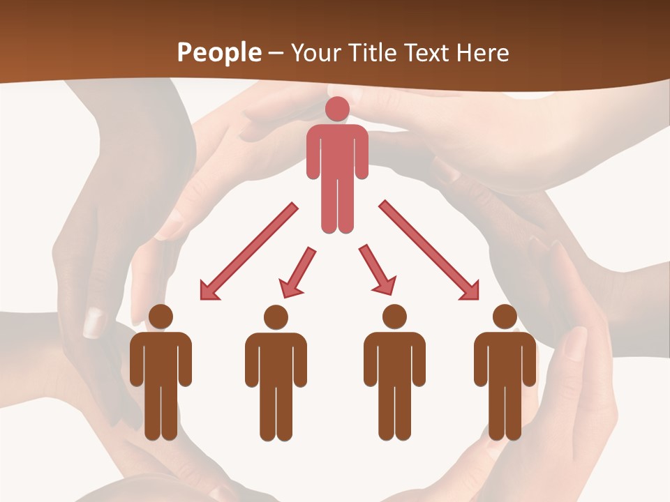 A Group Of Hands Holding Each Other In A Circle PowerPoint Template