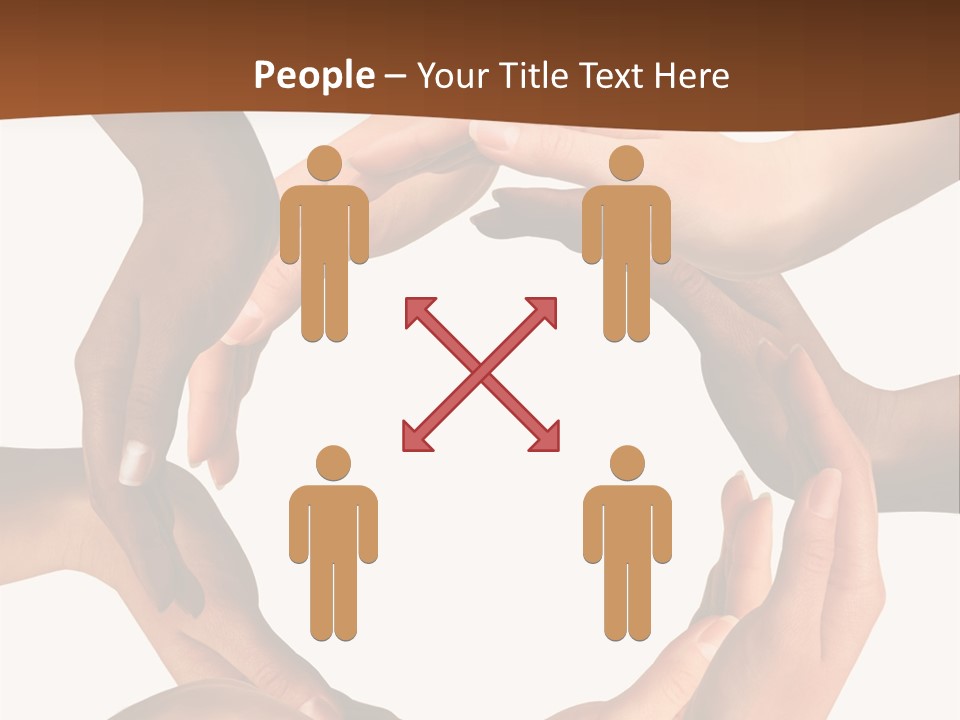 A Group Of Hands Holding Each Other In A Circle PowerPoint Template