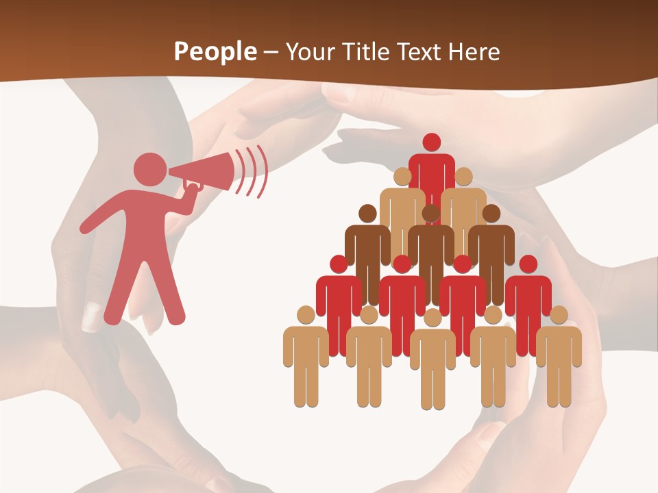 A Group Of Hands Holding Each Other In A Circle PowerPoint Template