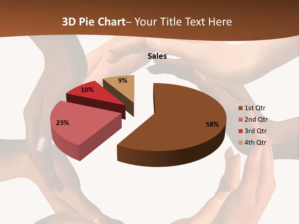 A Group Of Hands Holding Each Other In A Circle PowerPoint Template