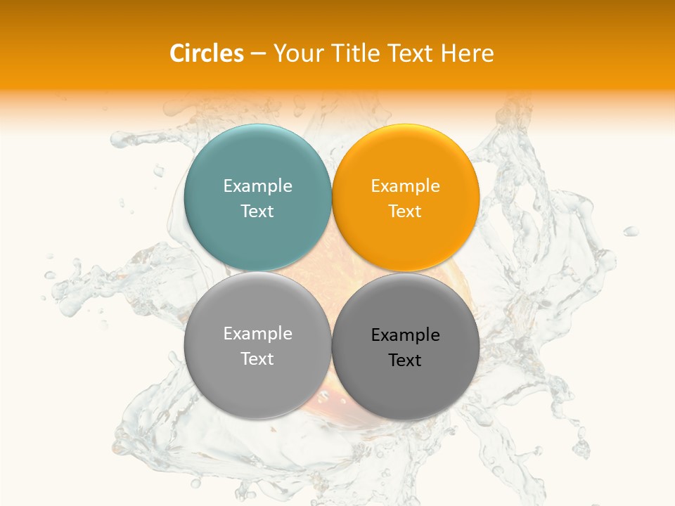 An Orange Being Dropped Into A Body Of Water PowerPoint Template