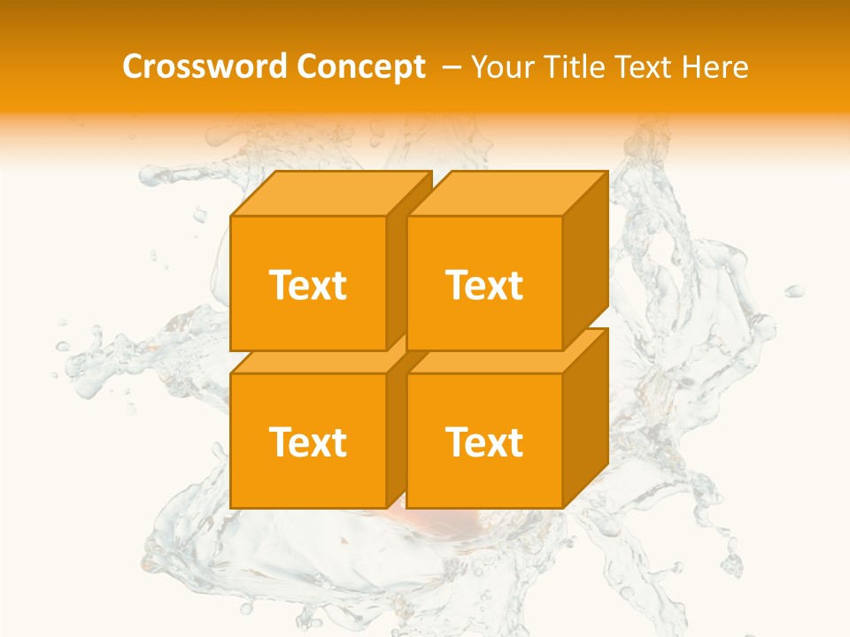 An Orange Being Dropped Into A Body Of Water PowerPoint Template