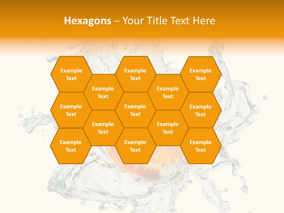 An Orange Being Dropped Into A Body Of Water PowerPoint Template