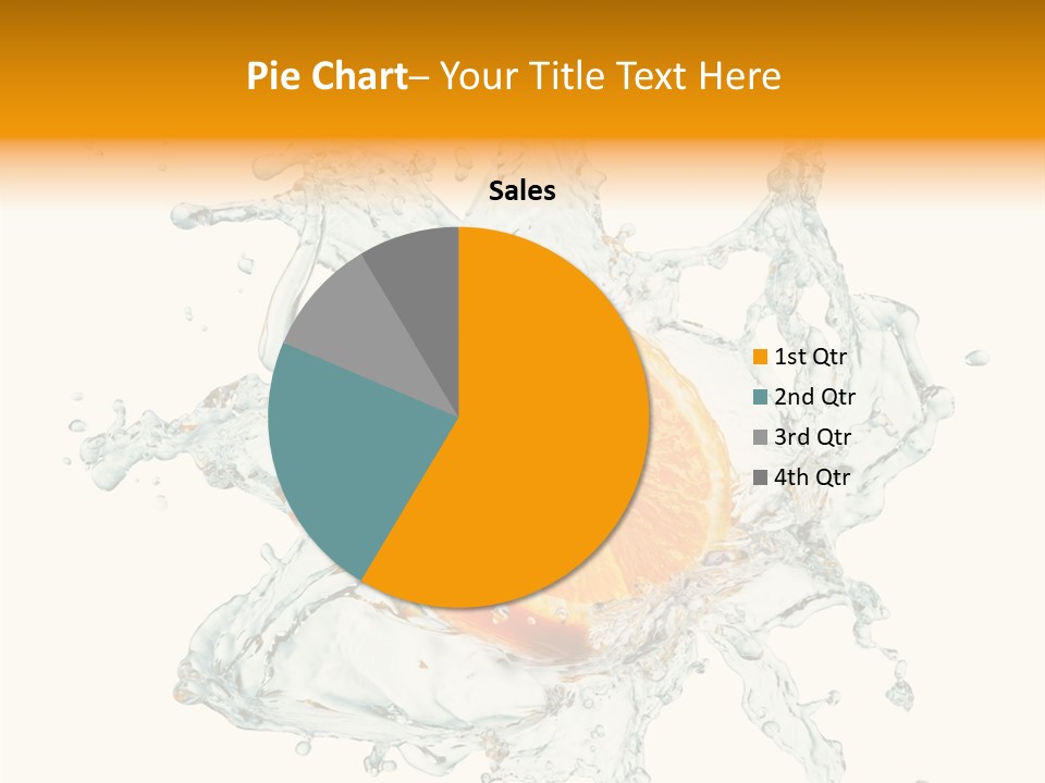 An Orange Being Dropped Into A Body Of Water PowerPoint Template