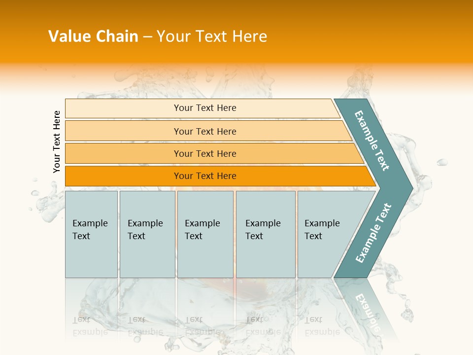An Orange Being Dropped Into A Body Of Water PowerPoint Template