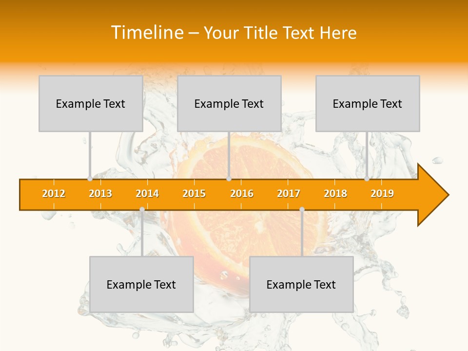 An Orange Being Dropped Into A Body Of Water PowerPoint Template