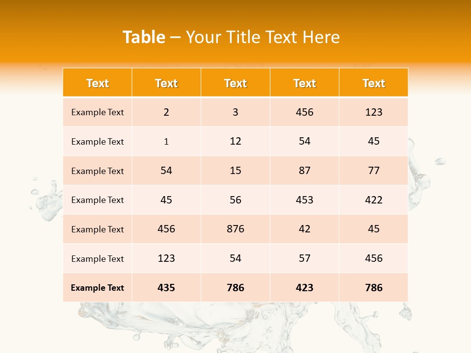 An Orange Being Dropped Into A Body Of Water PowerPoint Template