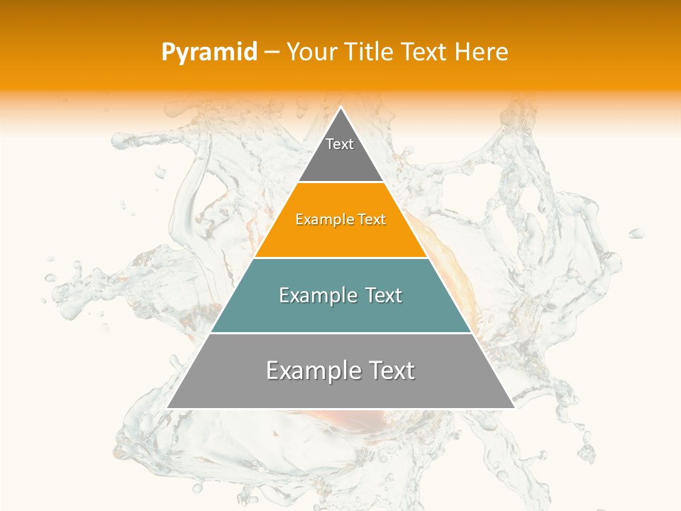 An Orange Being Dropped Into A Body Of Water PowerPoint Template