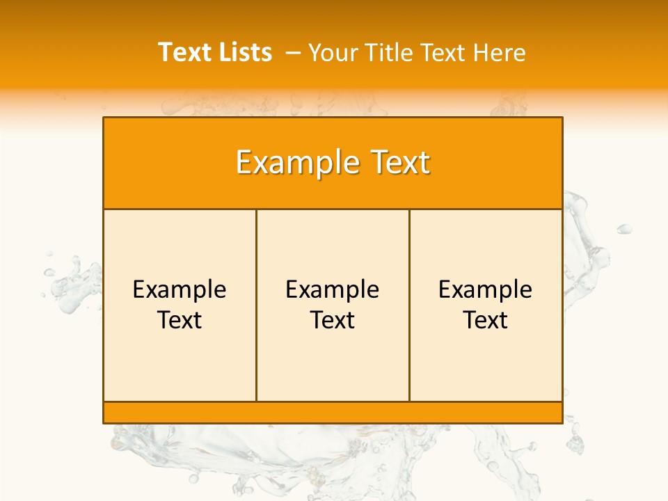 An Orange Being Dropped Into A Body Of Water PowerPoint Template