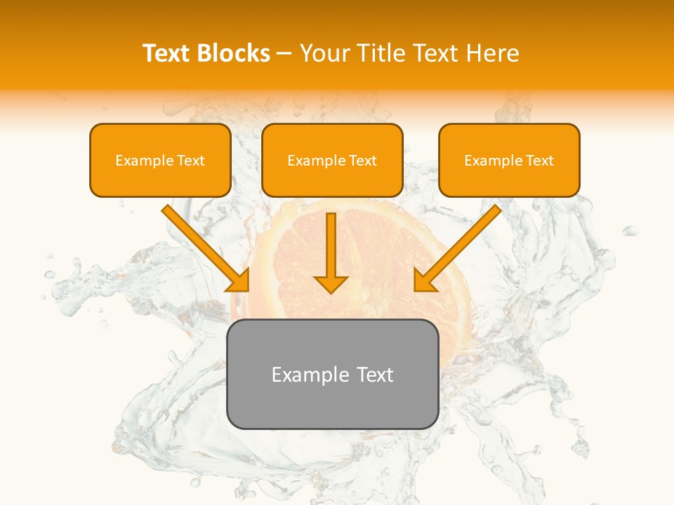 An Orange Being Dropped Into A Body Of Water PowerPoint Template