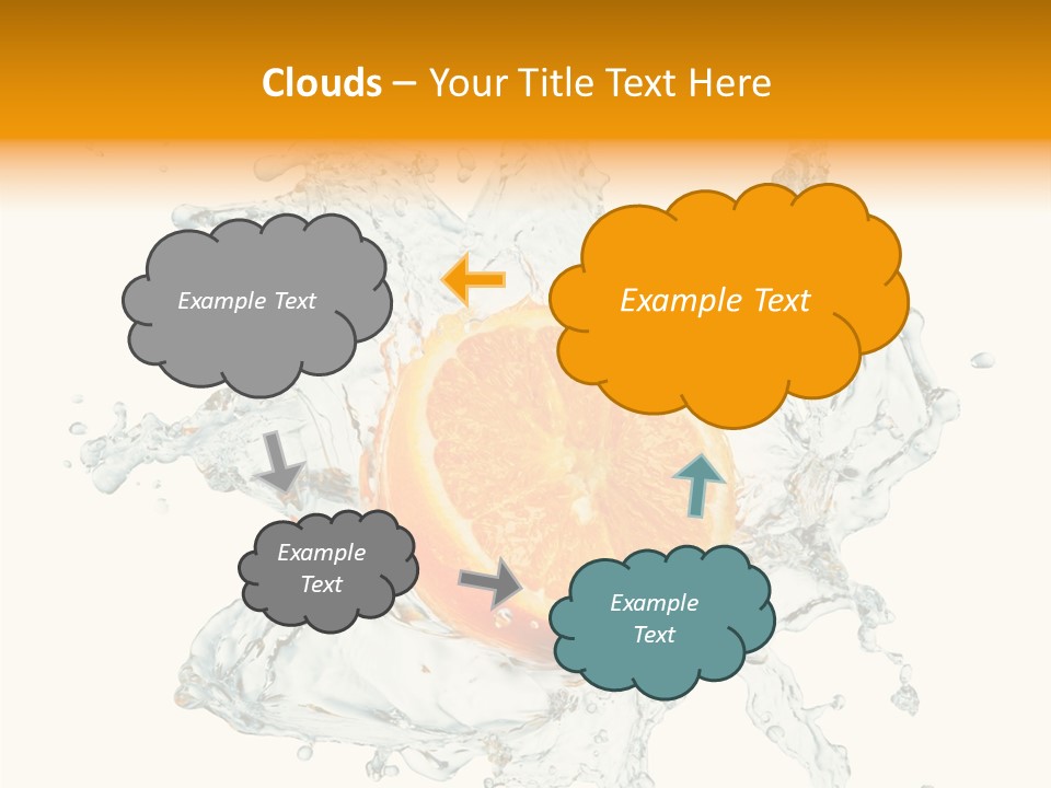 An Orange Being Dropped Into A Body Of Water PowerPoint Template