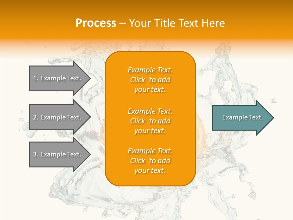 An Orange Being Dropped Into A Body Of Water PowerPoint Template