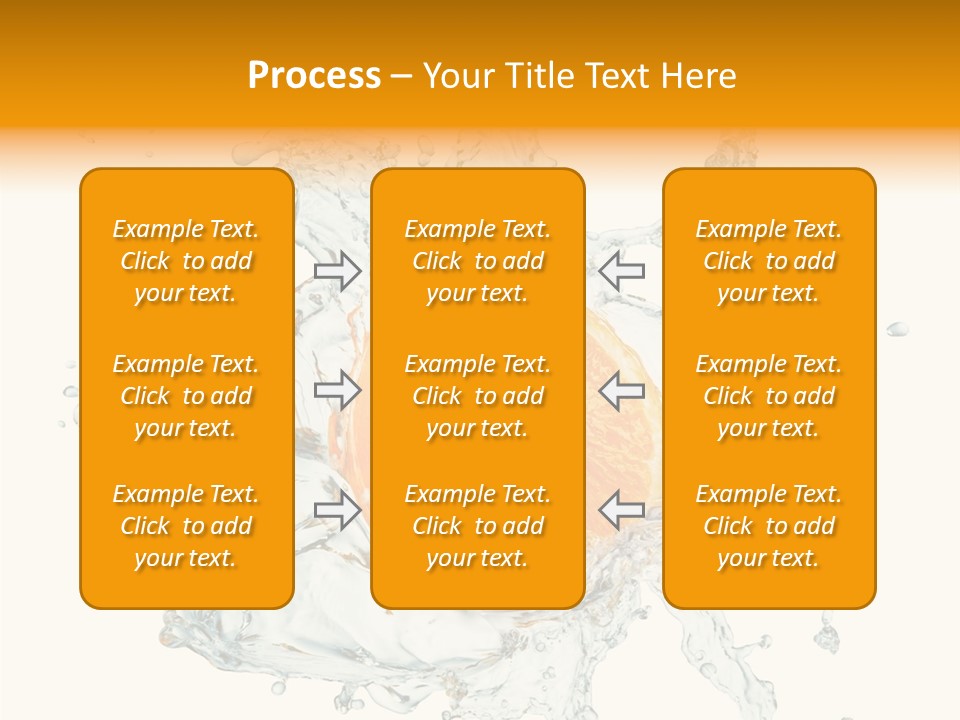An Orange Being Dropped Into A Body Of Water PowerPoint Template