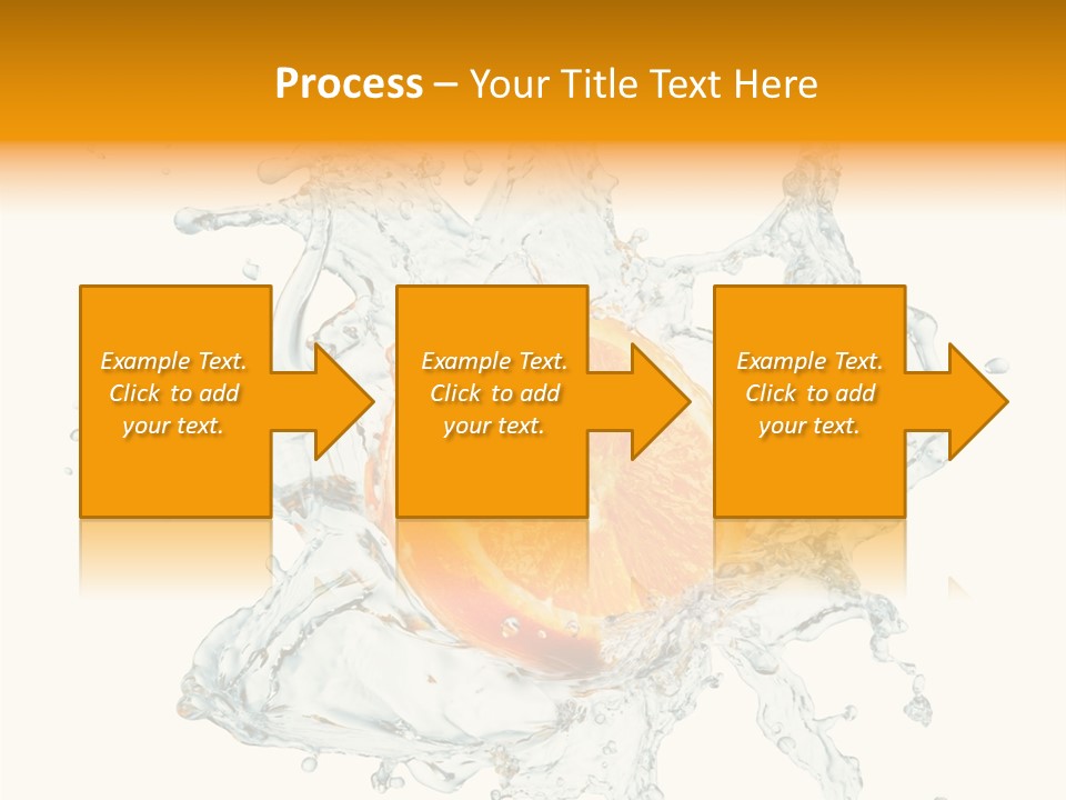 An Orange Being Dropped Into A Body Of Water PowerPoint Template